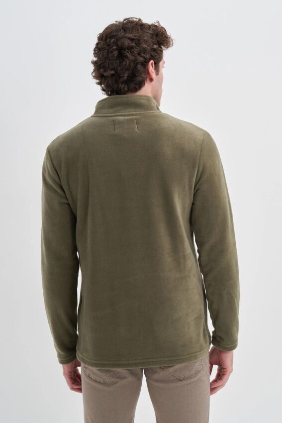 Cazador CAZ Yarım Fermuarlı Haki Erkek Sweatshirt - 2