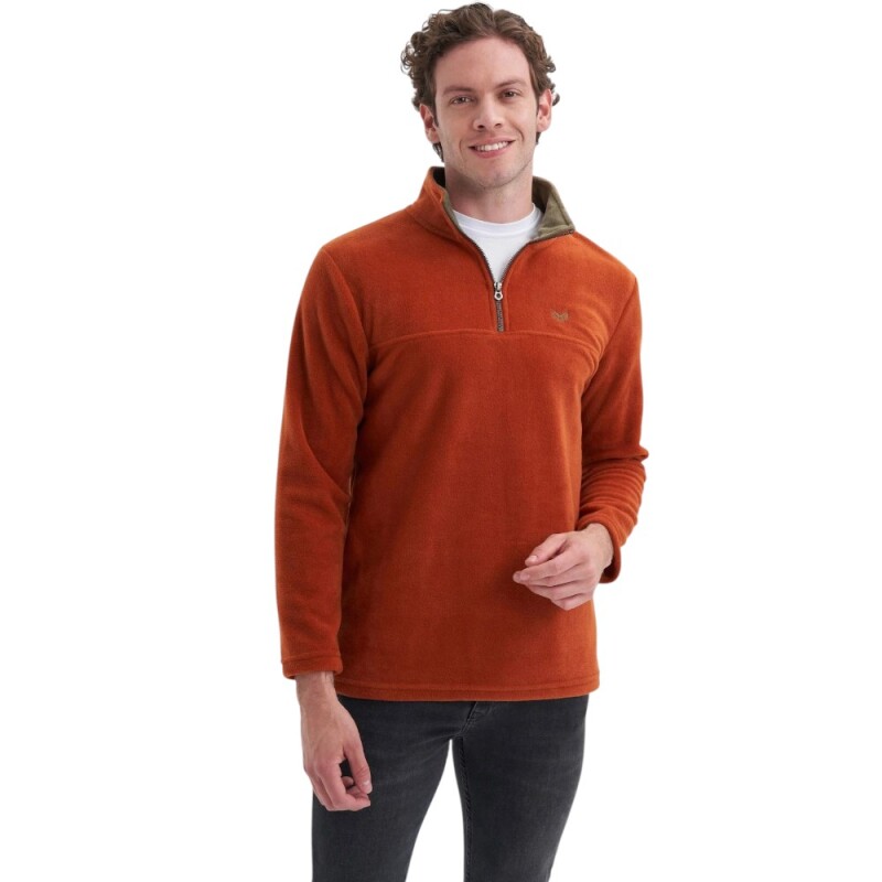 Cazador CAZ Yarım Fermuarlı Kahverengi Erkek Sweatshirt - 1
