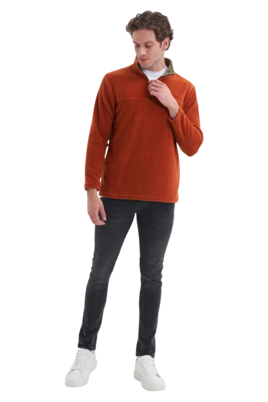 Cazador CAZ Yarım Fermuarlı Kahverengi Erkek Sweatshirt - 3