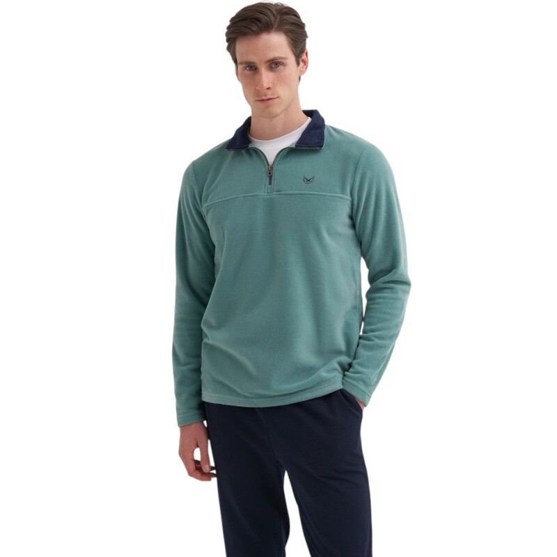 Cazador CAZ Yarım Fermuarlı Mavi Erkek Sweatshirt - 1