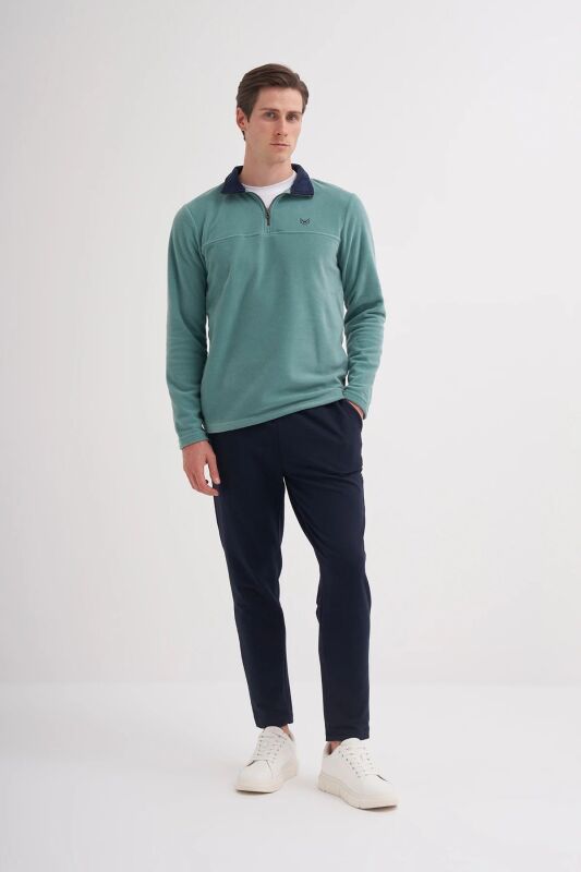 Cazador CAZ Yarım Fermuarlı Mavi Erkek Sweatshirt - 3