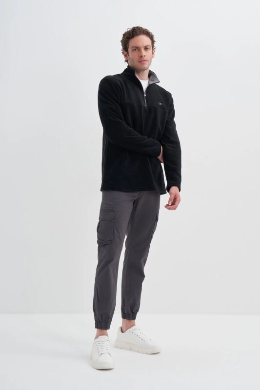 Cazador CAZ Yarım Fermuarlı Siyah Erkek Sweatshirt - 3