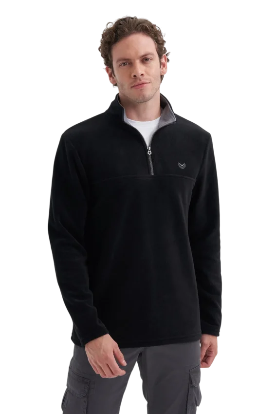 Cazador CAZ Yarım Fermuarlı Siyah Erkek Sweatshirt - 1