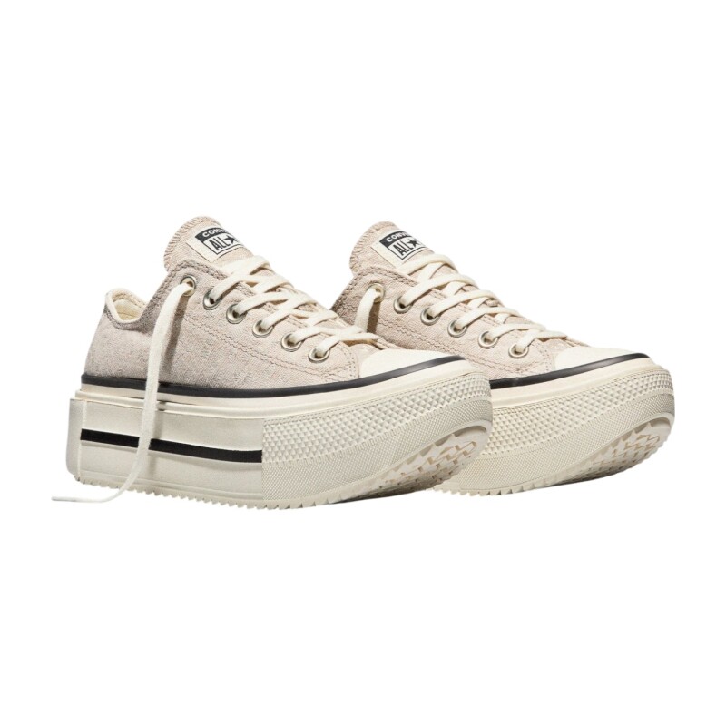 Converse Chuck Taylor All star Lift Double Stack Platform Deer Bej Kadın Sneaker Ayakkabı - 3