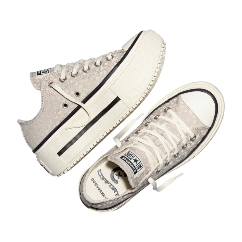 Converse Chuck Taylor All star Lift Double Stack Platform Deer Bej Kadın Sneaker Ayakkabı - 5