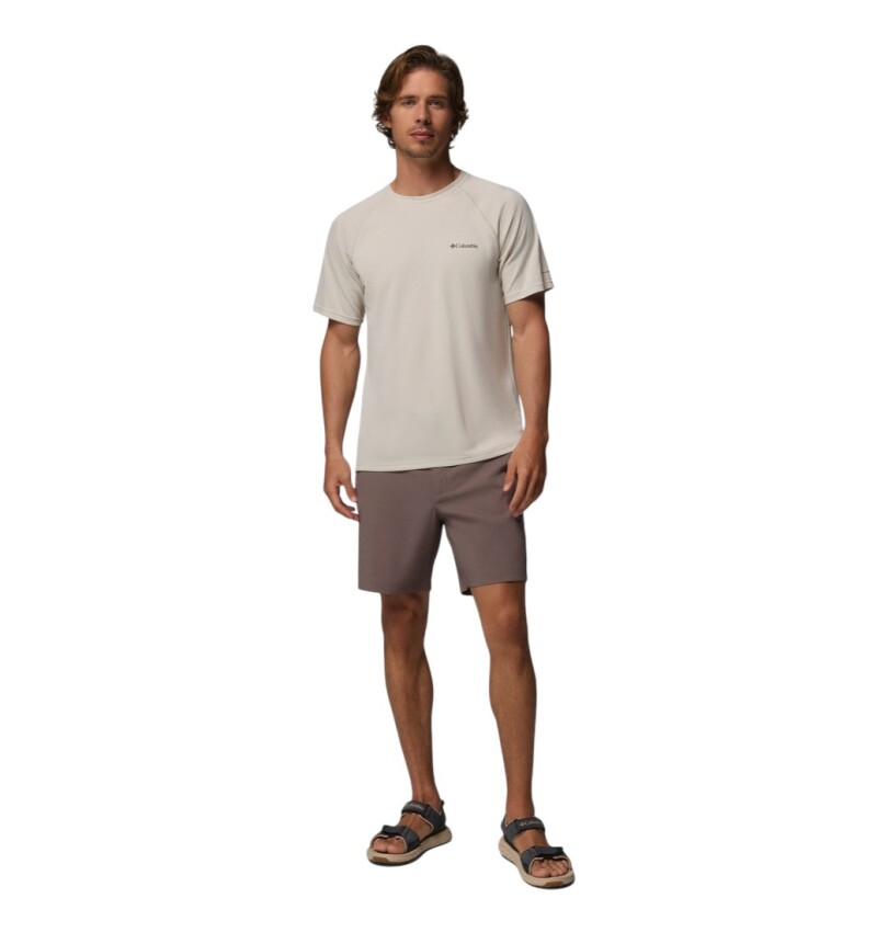Columbia AO0944 Alpine Chill Pro SS Crew Kahverengi Erkek Tshirt - 5