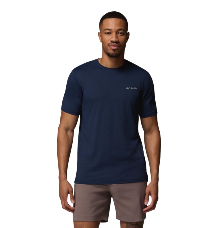 Columbia AO1671 Tech Trail Utility SS Crew Lacivert Erkek Tshirt - Columbia