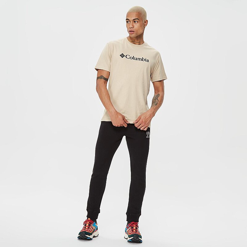 Columbia Basic Big Logo Brushed SS Tee Bej Erkek Tshirt - 3