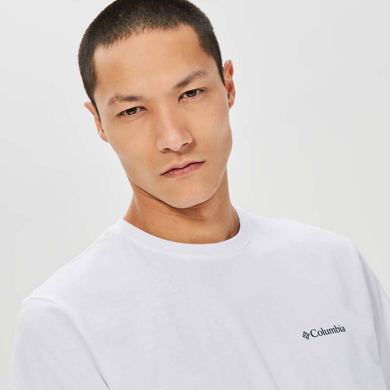 Columbia Basic SM Logo Brushed SS Beyaz Erkek Tshirt - 4