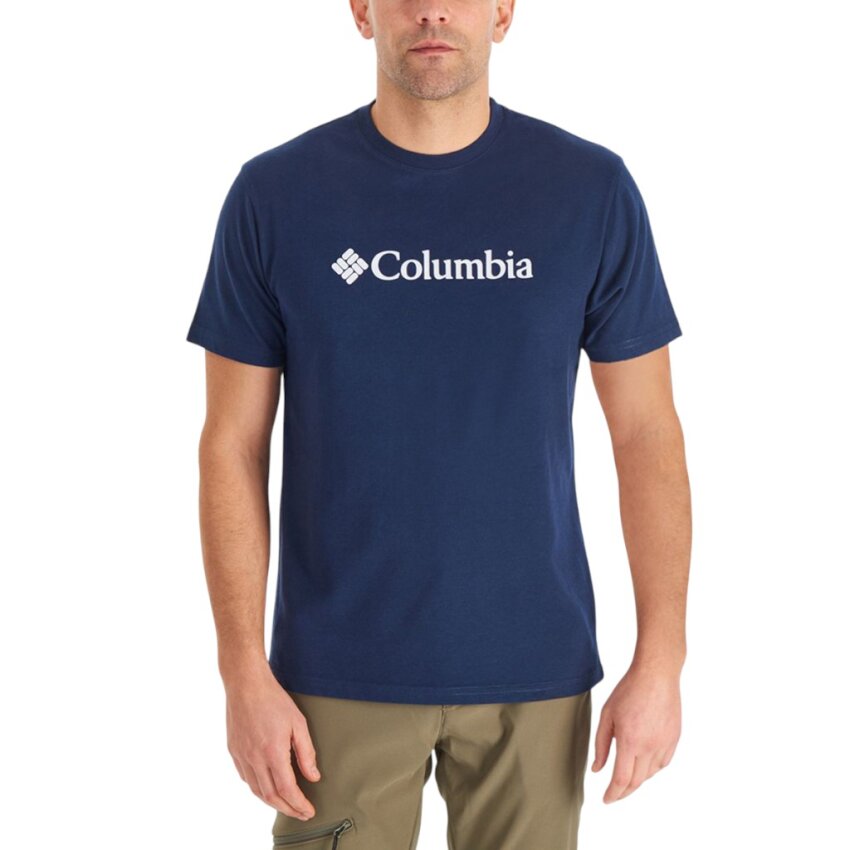 Columbia Basic Big Logo Brushed SS Erkek Tshirt - 1