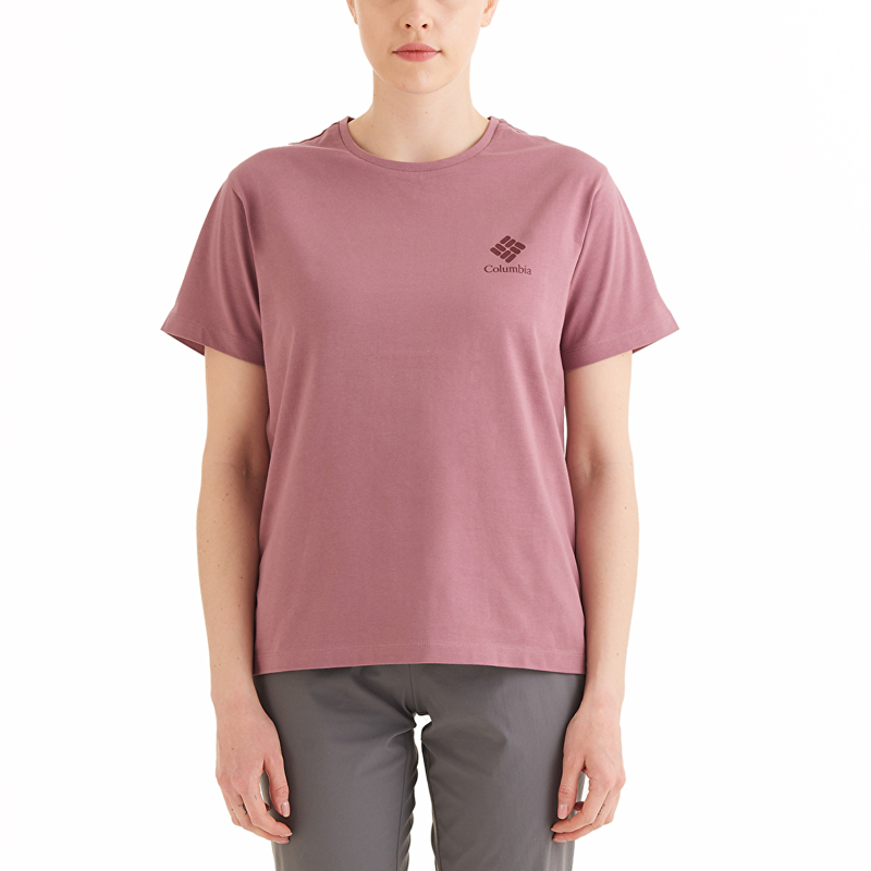 Columbia CS0316 CSC W Stacked Mini Gem Logo Kadın Tshirt - 1