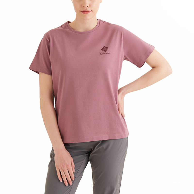 Columbia CS0316 CSC W Stacked Mini Gem Logo Kadın Tshirt - 4
