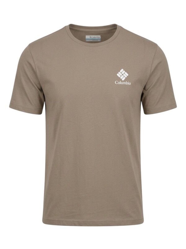 Columbia CS0316 CSC W Stacked Mini Gem Logo Kahverengi Kadın Tshirt - Columbia