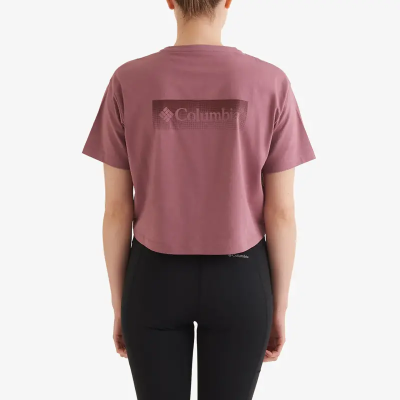 Columbia Framed Halftone Logo SS Kadın Tshirt - 2