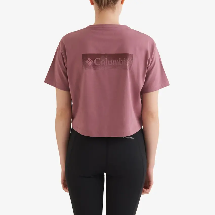 Columbia Framed Halftone Logo SS Kadın Tshirt - 2