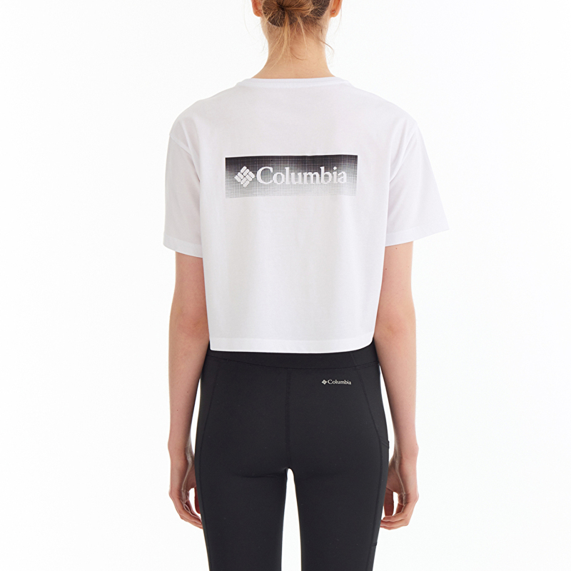 Columbia Framed Halftone Logo SS Kadın Tshirt - 2