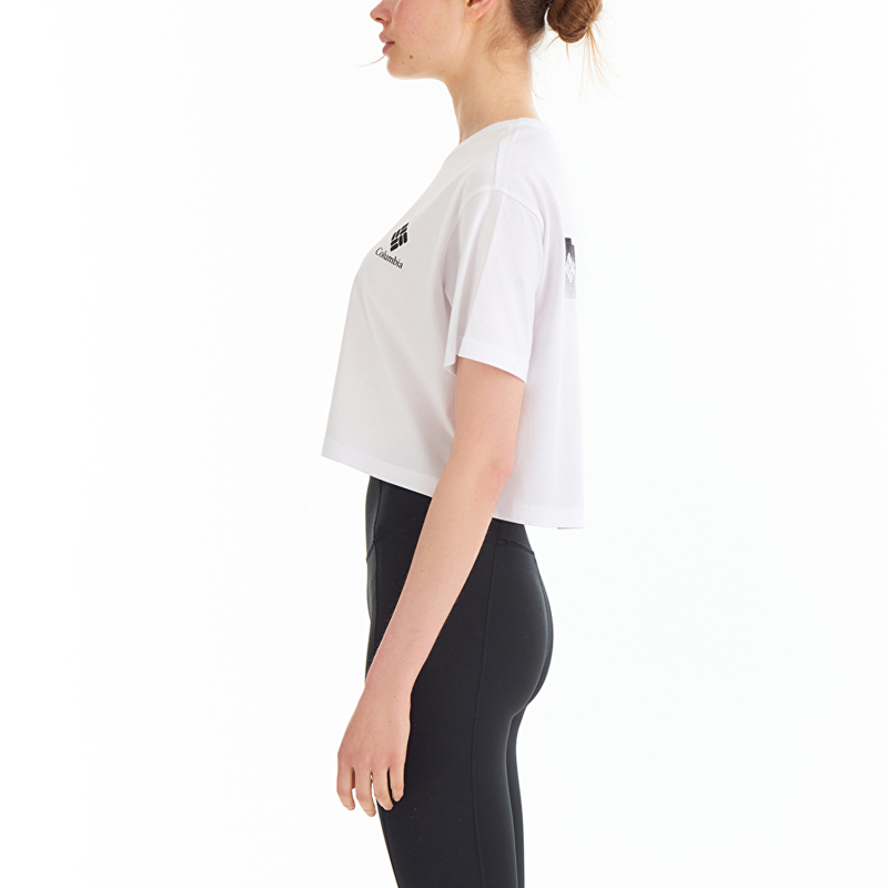 Columbia Framed Halftone Logo SS Kadın Tshirt - 3