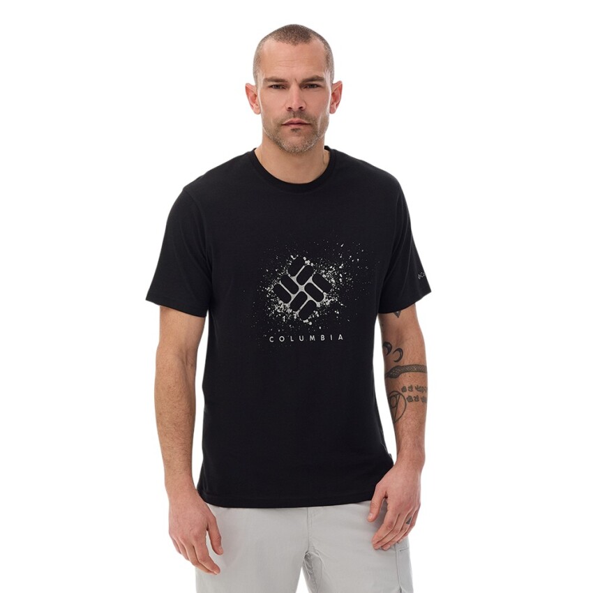 Columbia CS0480 CSC M Splatter Gem SS Tee Siyah Erkek Tshirt - 1