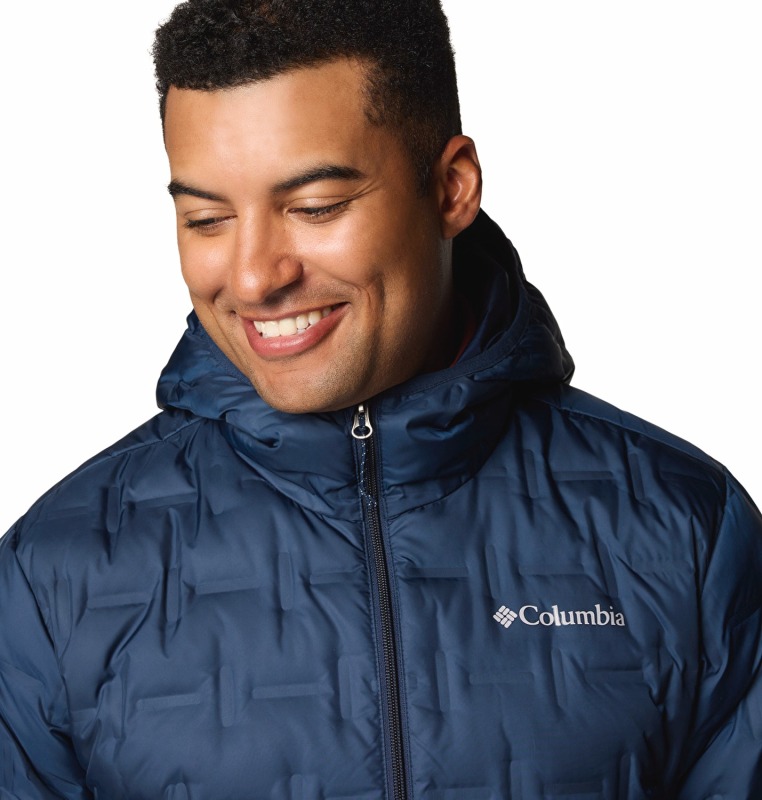 Columbia Delta Ridge II Down Hooded Lacivert Erkek Mont - 4