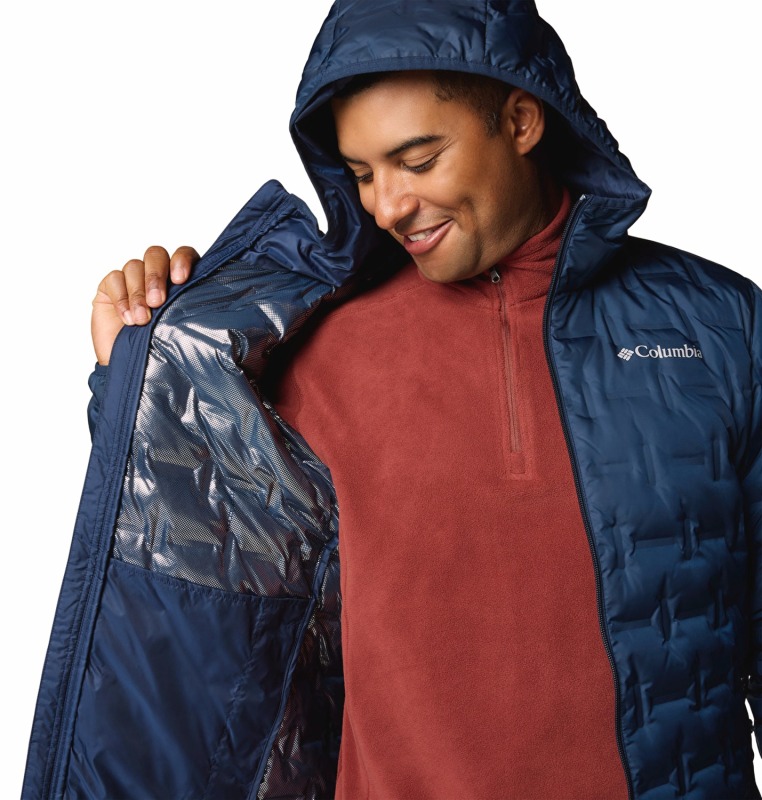Columbia Delta Ridge II Down Hooded Lacivert Erkek Mont - 5