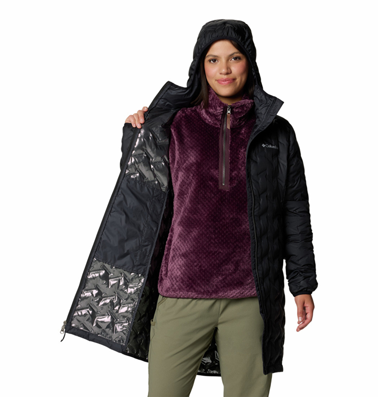 Columbia Delta Ridge II Long Down Jacket Siyah Kadın Mont - 6