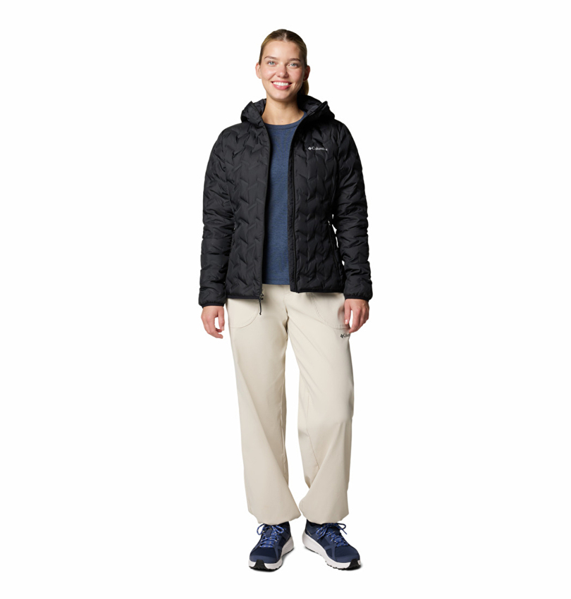 Columbia WK2769 Delta Ridge II Down Hooded Jacket Siyah Kadın Mont - 3