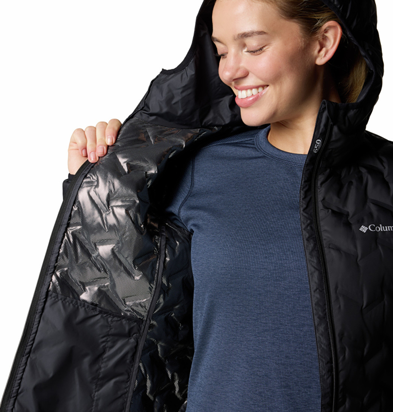 Columbia WK2769 Delta Ridge II Down Hooded Jacket Siyah Kadın Mont - 6