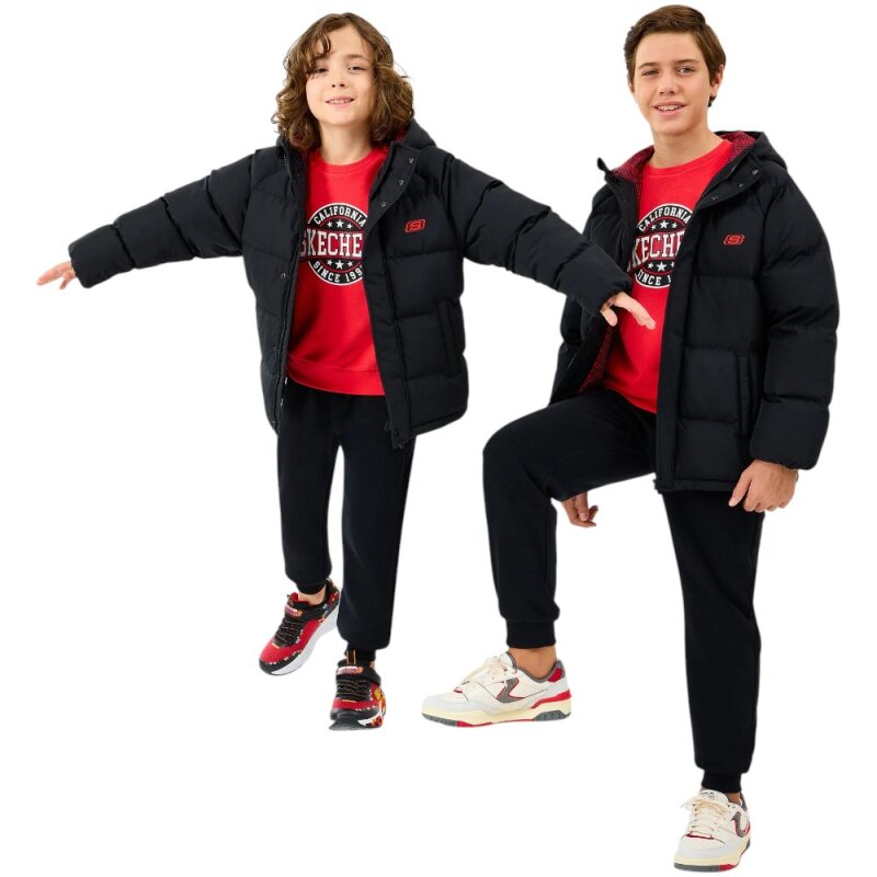 Skechers Puffer Siyah Çocuk Mont - 1