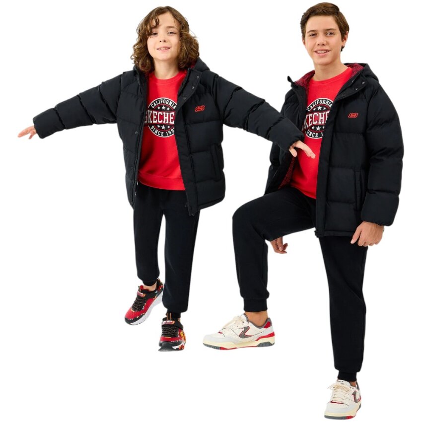 Skechers Puffer Siyah Çocuk Mont - 1