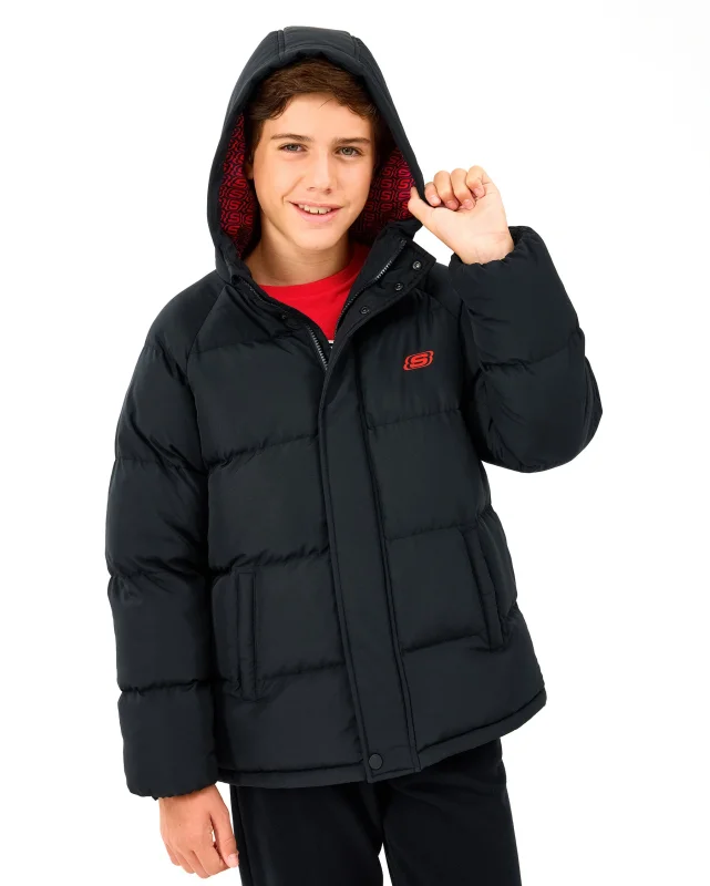 Skechers Puffer Siyah Çocuk Mont - 3