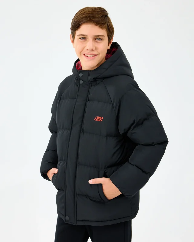 Skechers Puffer Siyah Çocuk Mont - 4