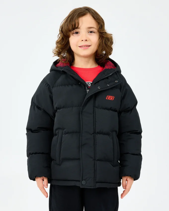 Skechers Puffer Siyah Çocuk Mont - 5
