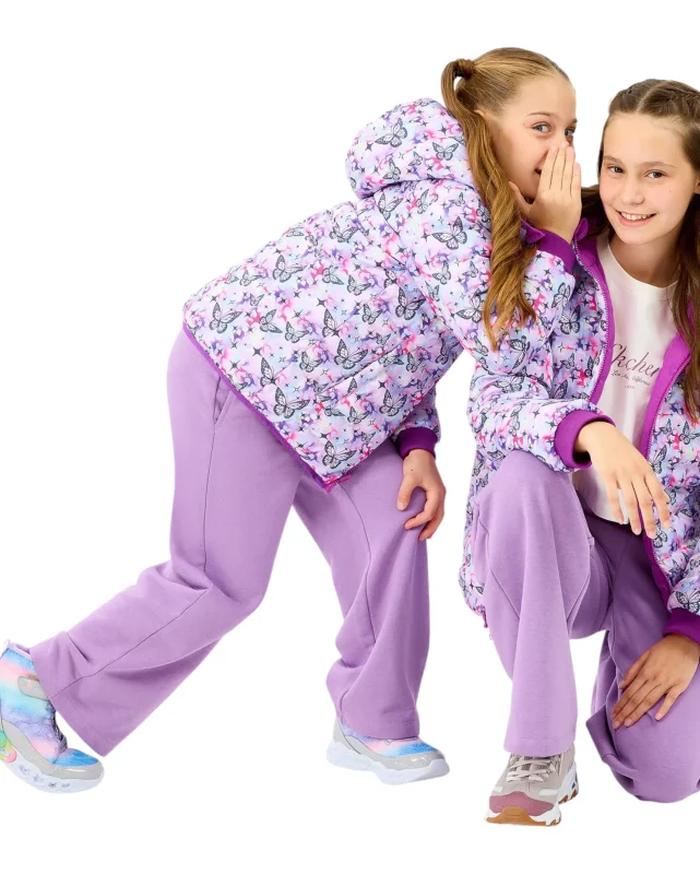 Skechers Double Sided Puffer Mor Çocuk Mont - Skechers (1)