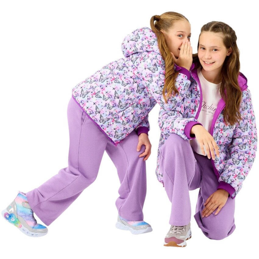 Skechers Double Sided Puffer Mor Çocuk Mont - 1
