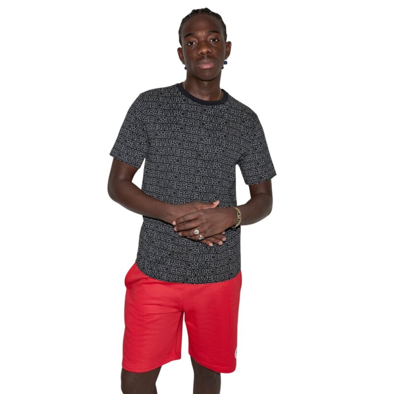 Converse 3D Logo Siyah Erkek Tshirt - 1