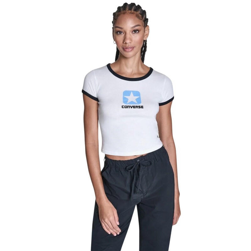 Converse Box Star Ringer Tee Beyaz Kadın Tshirt - Converse