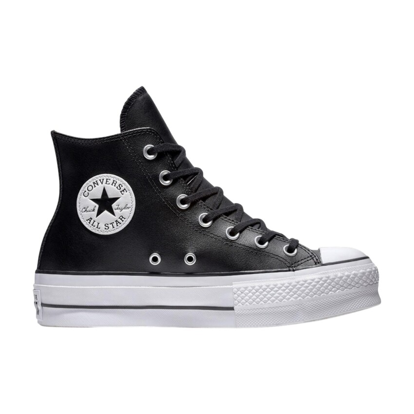 Converse Chuck Taylor All Star Leather Platform SİYAH Kadın Sneaker Ayakkabı - 1