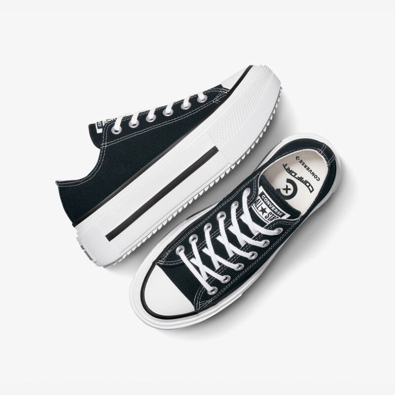 Converse Chuck Taylor All Star Lift Double Stack Platform Siyah Kadın Sneaker Ayakkabı - 4