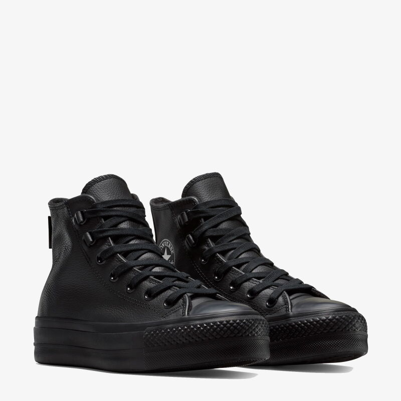 Converse Chuck Taylor All Star Lift Platform Leather Siyah Kadın Sneaker Ayakkabı - 3