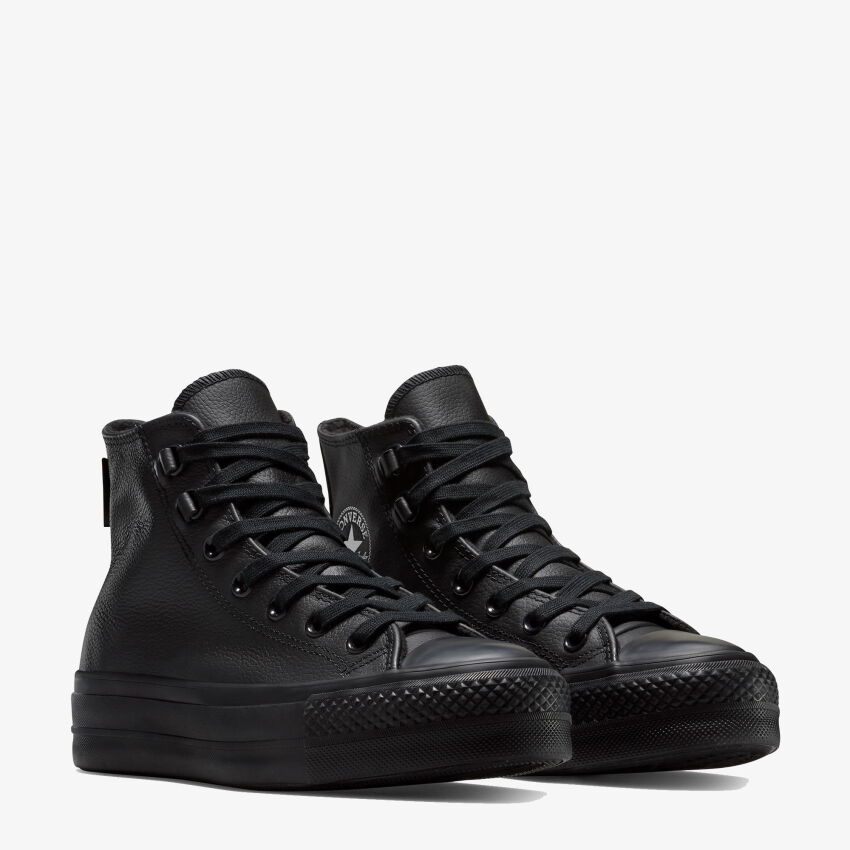 Converse Chuck Taylor All Star Lift Platform Leather Siyah Kadın Sneaker Ayakkabı - 3