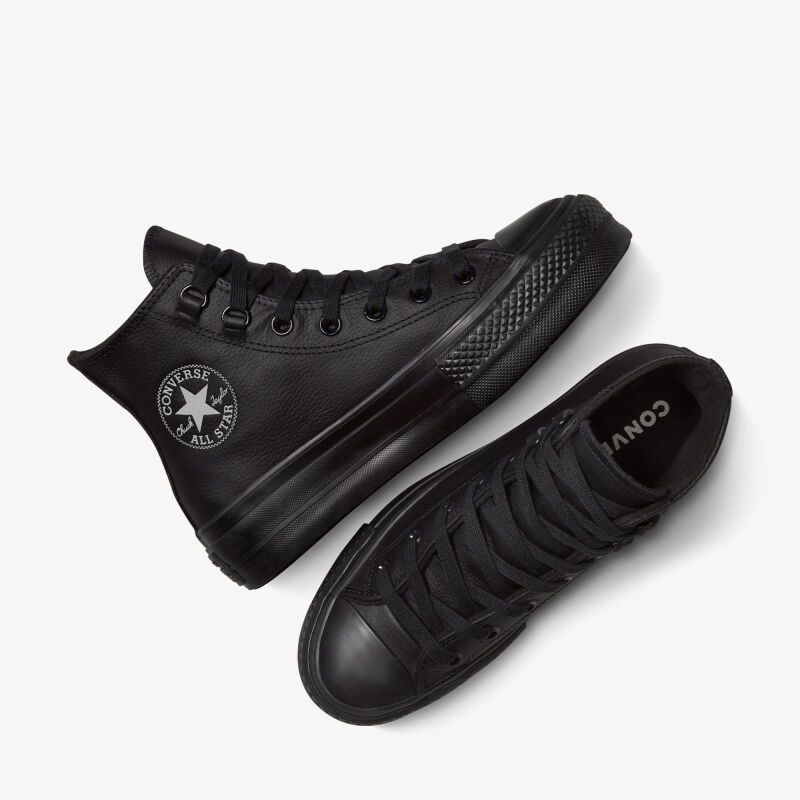Converse Chuck Taylor All Star Lift Platform Leather Siyah Kadın Sneaker Ayakkabı - 5