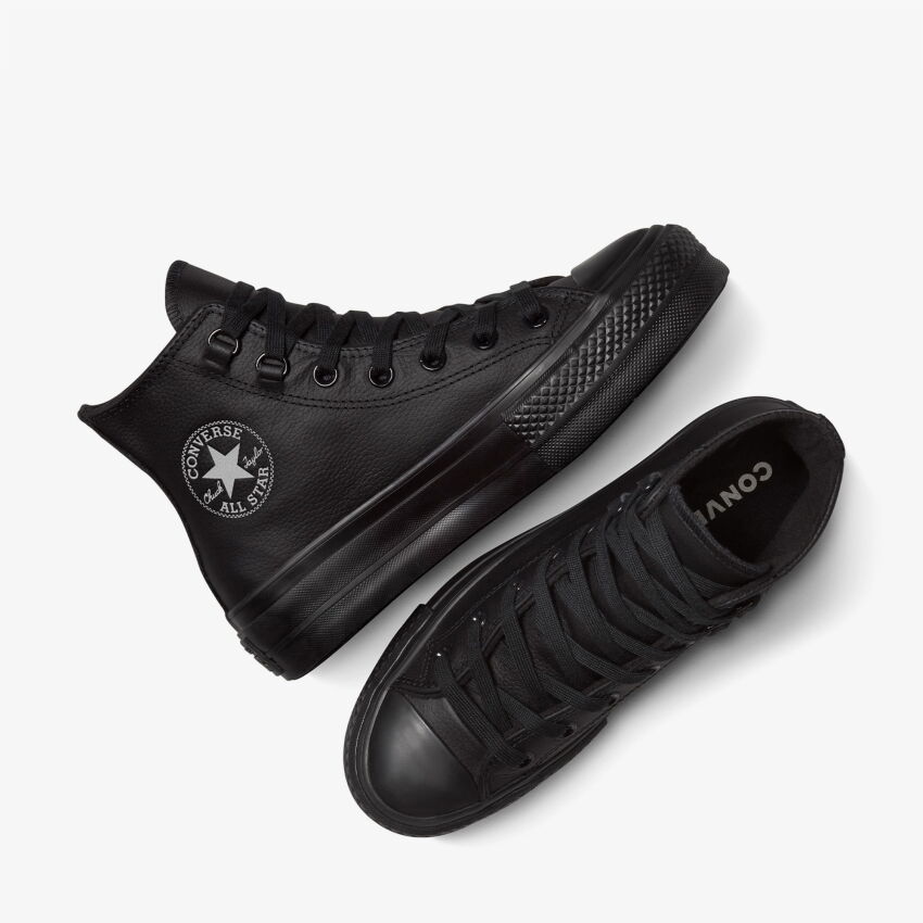 Converse Chuck Taylor All Star Lift Platform Leather Siyah Kadın Sneaker Ayakkabı - 5