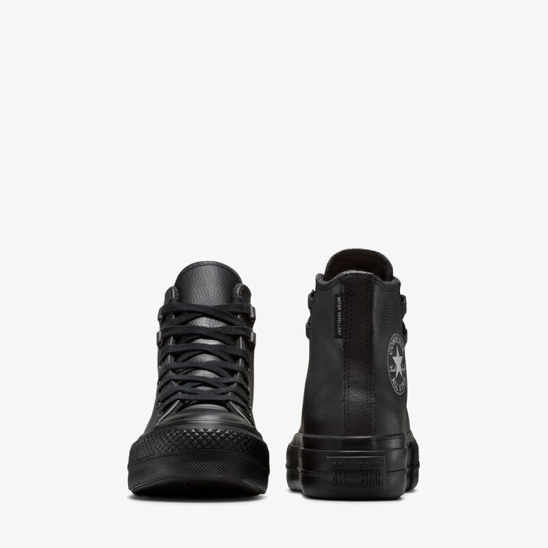 Converse Chuck Taylor All Star Lift Platform Leather Siyah Kadın Sneaker Ayakkabı - 6