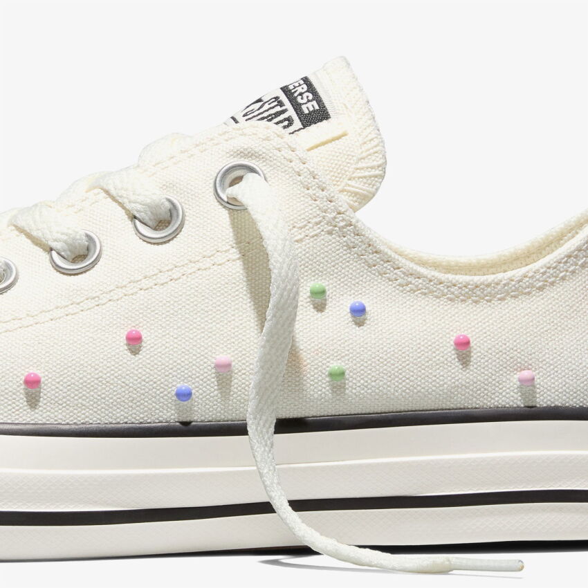 Converse Chuck Taylor All Star Mini Studs Bej Kadın Sneaker Ayakkabı - 7