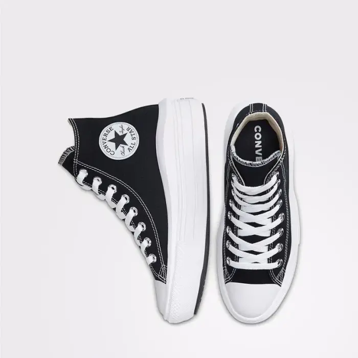 Converse CHUCK TAYLOR ALL STAR MOVE PLATFORM Siyah-Beyaz Kadın Spor Ayakkabı - 4