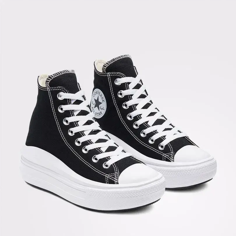 Converse CHUCK TAYLOR ALL STAR MOVE PLATFORM Siyah-Beyaz Kadın Spor Ayakkabı - 3