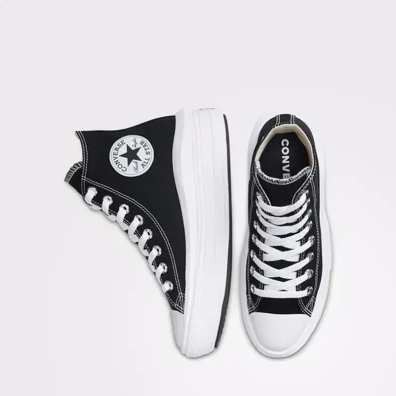 Converse CHUCK TAYLOR ALL STAR MOVE PLATFORM Siyah-Beyaz Kadın Spor Ayakkabı - 4
