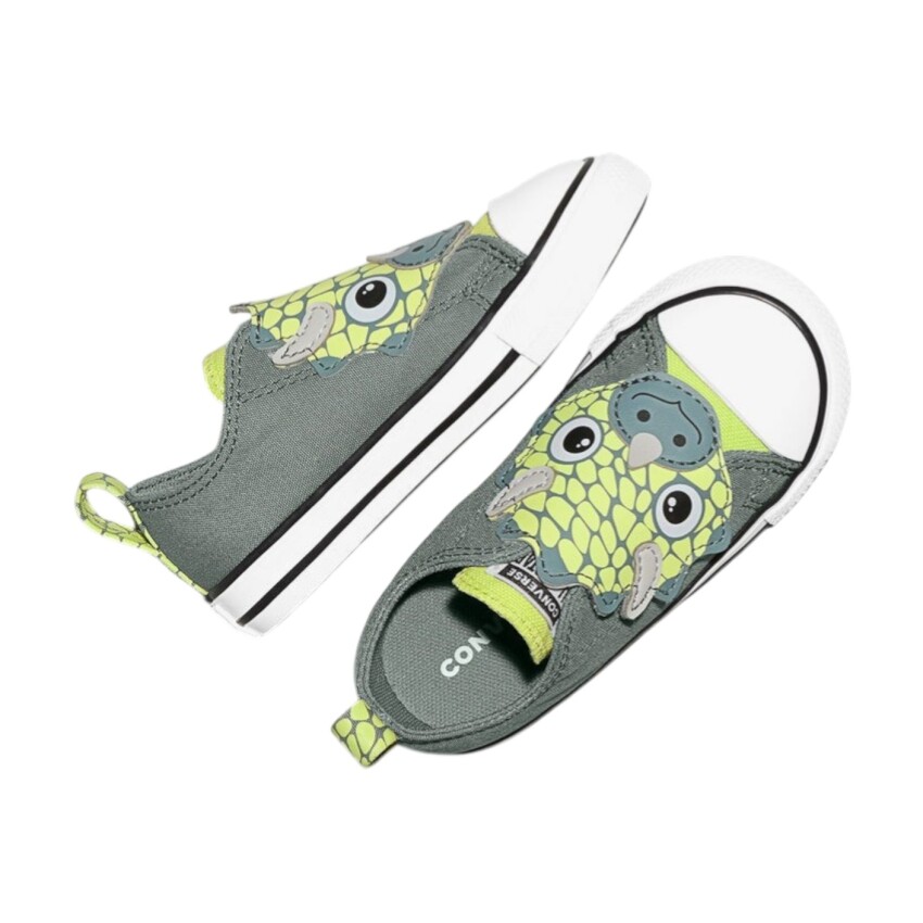 Converse Chuck Taylor All Star One Strap Dinos Easy-On Yeşil Çocuk Günlük Ayakkabı - 5