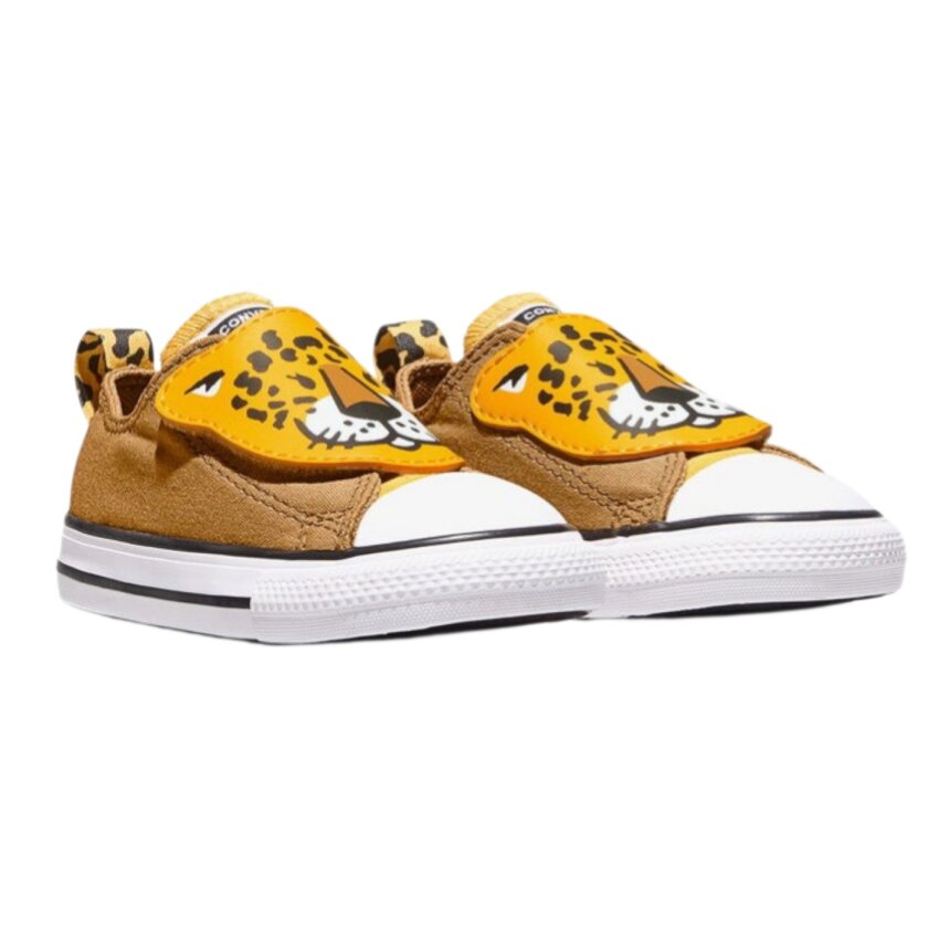 Converse Chuck Taylor All star One Strap Leopards Easy-On Sarı Çocuk Günlük Ayakkabı - 3