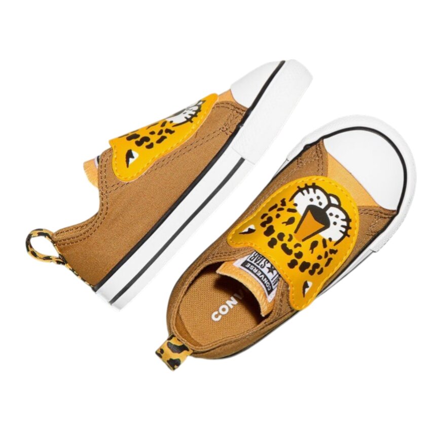 Converse Chuck Taylor All star One Strap Leopards Easy-On Sarı Çocuk Günlük Ayakkabı - 5
